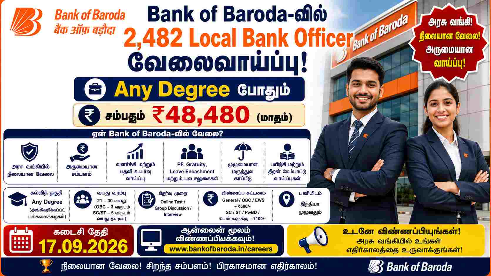 Bank of Baroda Recruitment 2026 Out For Vacancy Apply Online