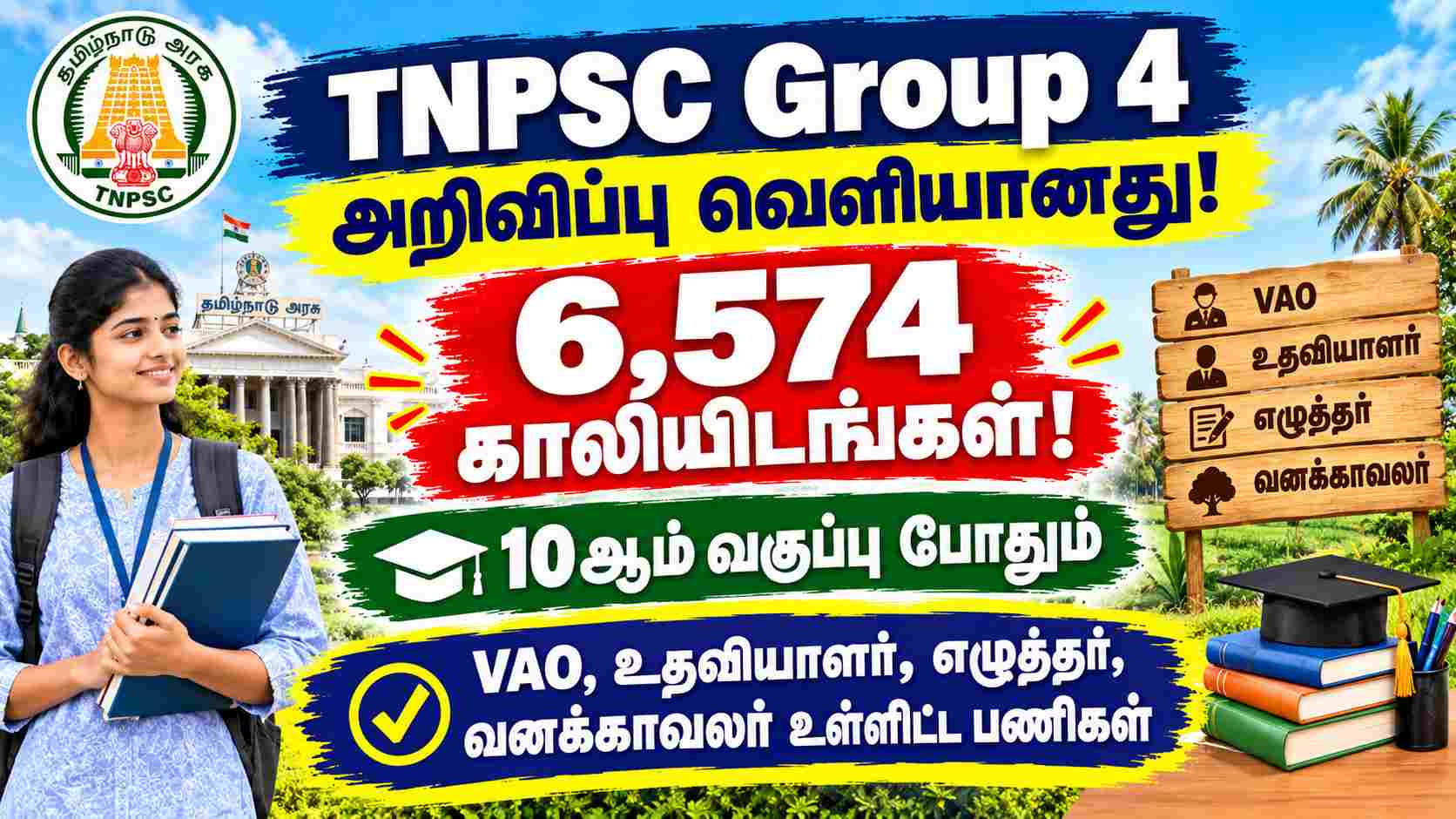 TNPSC Group 4 Recruitment 2026 Out For Vacancy Apply Online